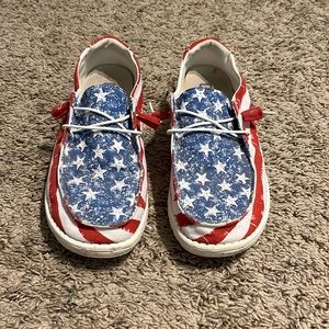 Patriotic Hey Dude shoes